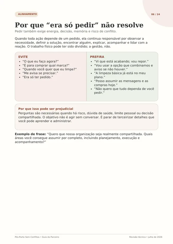 Página do Guia do Parceiro: por que “era só pedir” não resolve